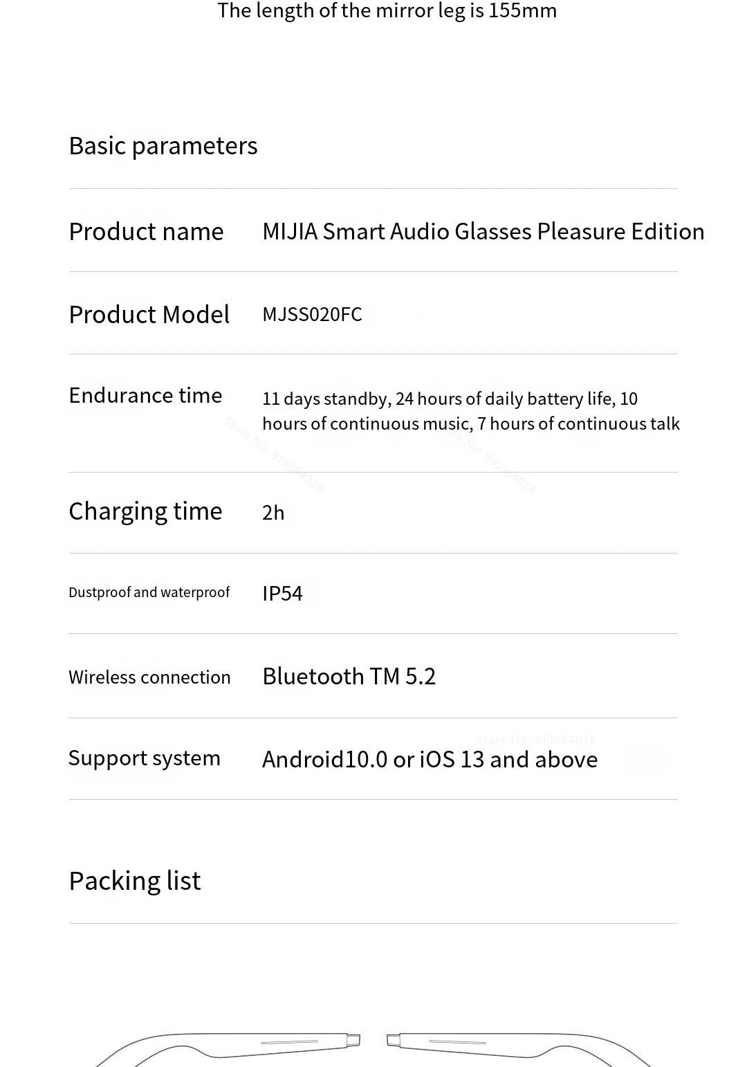 Xiaomi Mijia Smart Audio Glasses Lite Joyful Edition — Bluetooth 5.2 Headset with Noise Reduction, Ultra-Long Standby & Detachable Design