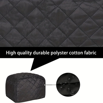 Toaster Cover - Quilted Polyester Fabric for 2 and 4 Slice Toasters - Dust-Proof with Fingerprint Protection, Fits Most Standard Models