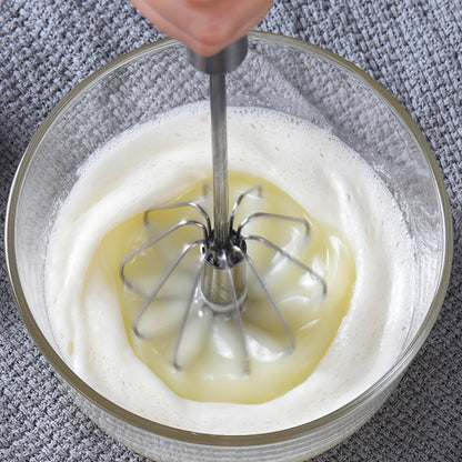 Stainless Steel Semi-Automatic Egg Beater Mixer – Effortless Whipping for Delicious Treats (1pc)