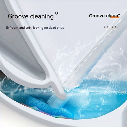 32 Brush Heads Set or 48 Accessory Brush Heads - Wall-Mounted Bathroom Cleaning Kit with Fragrant Brushes - Powerful Toilet Brush Set