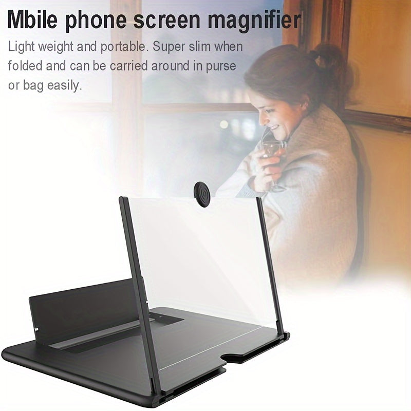 18 Inch Oversized Mobile Phone Screen Amplifier – 3D Magnifier Stand with Creative Pull-Out Stretch Function, Portable and Compact for Enhanced Viewing Experience