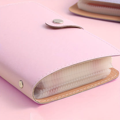 1 Banknote Storage Book - PU Material, Holds 100 Banknotes, Photos, Stamps, Bank Cards, A6 Ultra-Large Capacity with 50 Inner Pages