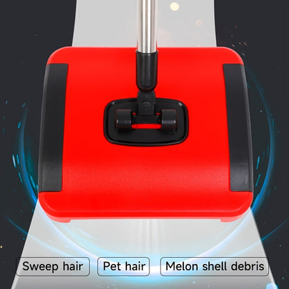 Hand-Push Carpet Sweeper - Manual Floor and Carpet Cleaning Broom Set for Living Room, Bedroom, and Bathroom - Ideal for Home Use