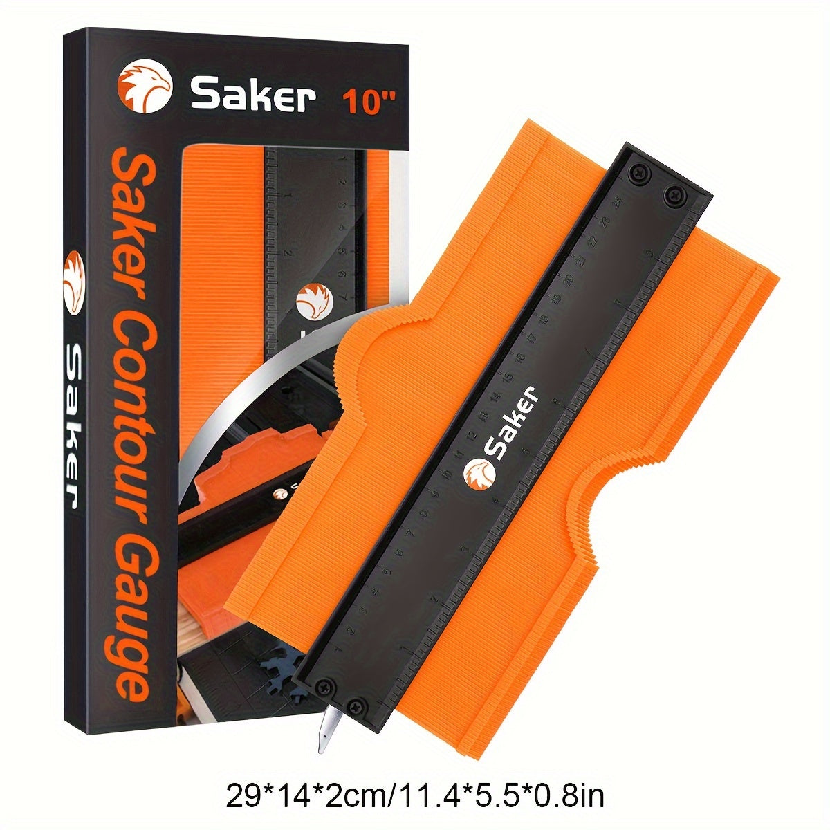 Saker Adjustable Contour Gauge Profile Tool – Precisely Copies Irregular Shapes with Locking Mechanism for Woodworking and Welding – Ideal Gift for Dad, Friend, or Husband