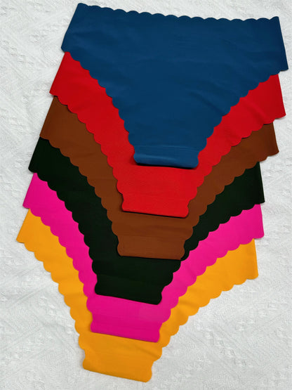 6 Piece Set Comfy Mid-Rise Solid Color Briefs – Soft Polyamide Fabric, Breathable and Stretchy, Sexy Women's Lingerie