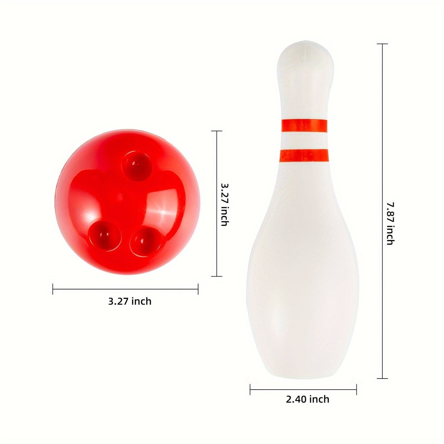 Light Up Kids Bowling Set - 10 Pins and 2 Balls, 12-Piece Toy Set for Indoor and Outdoor Games, Perfect for Toddlers and Young Children (Height: 7.87 inches)