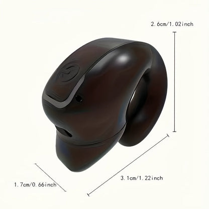 New Clip-On Earphones - Mini Wireless Earbuds with Long Battery Life, Universal Phone Control, Voice Noise Cancellation - Ideal for Exercise, Compatible with All Smartphones