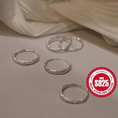 Luxurious S925 Sterling Silver Starry River Hoop Earrings - Hypoallergenic, Shiny Glitter Finish - Ideal for Valentine's Day, Mother's Day, Anniversaries, Birthdays and Everyday Gifts