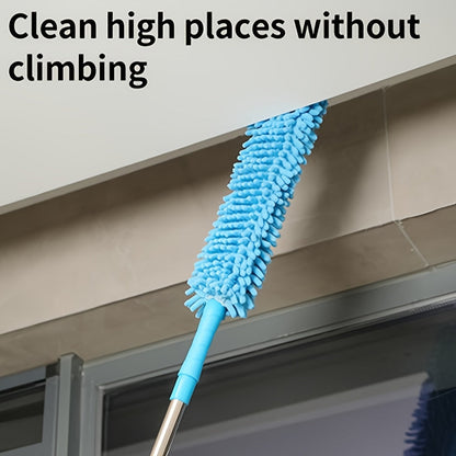Premium Ceiling Fan Duster with Extension Pole – Removable & Washable Dust Removal Brush for Fans, Furniture, and Cars – Reaches High Ceilings, Easy Cleaning Tool for Hard-to-Reach Areas
