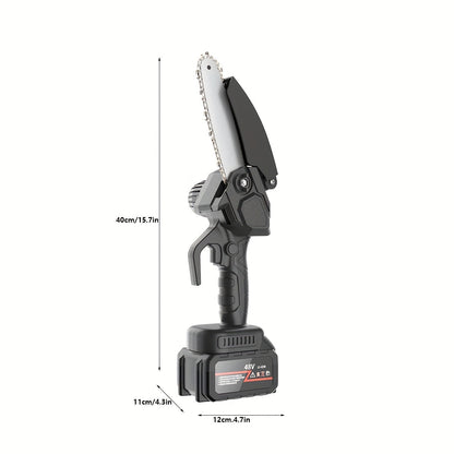 2x 6-Inch Mini Handheld Chain Saw - Band Saw with Splash Protection, Safety Lock, and 2 Batteries - Perfect Gift for Gardeners, Men, Women, and 50+ Birthdays