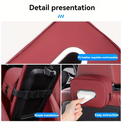 Hanging Car Napkin Holder - Armrest Box Tissue Holder for Car Interior Accessory