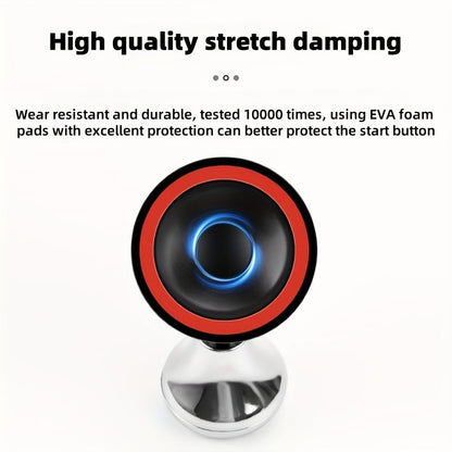 Metal Car One-Touch Start Button Cover – Push-to-Start Rocker Lever for Engine Start/Stop, Decorative Ball-Bar Starter Accessory