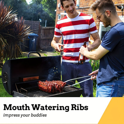 Deluxe Stainless Steel Rib Rack - Holds 4 Full Racks of Ribs, Ultra-Portable for BBQ and Smoker Enthusiasts - Durable, Rust-Resistant Construction for Perfect Grilling Results