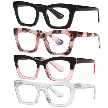 Stylish Oprah-Inspired Blue Light Blocking Reading Glasses - Square Shape with Spring Hinge for Men & Women | Multiple Power Options (1.0 to 3.5) | Ideal for Everyday Use