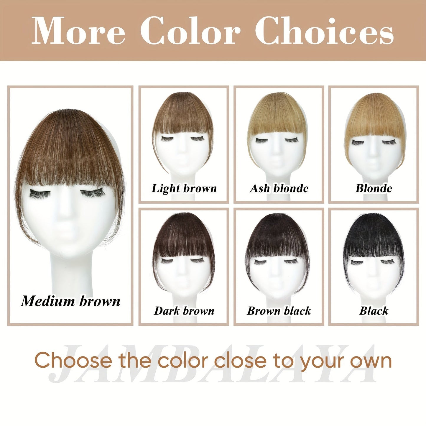 Clip-In Human Hair Bangs - Wispy Fake Fringe with Temples, Curved Hairpieces for Women, Daily Wear Clip-On Bangs