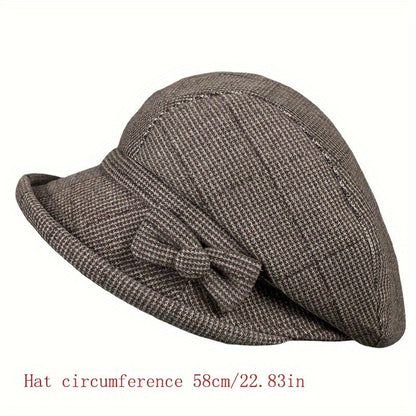4 Styles Classic Checkered Beret - Elegant & Warm Lightweight Painter Hat for Ladies, Perfect for Autumn & Winter