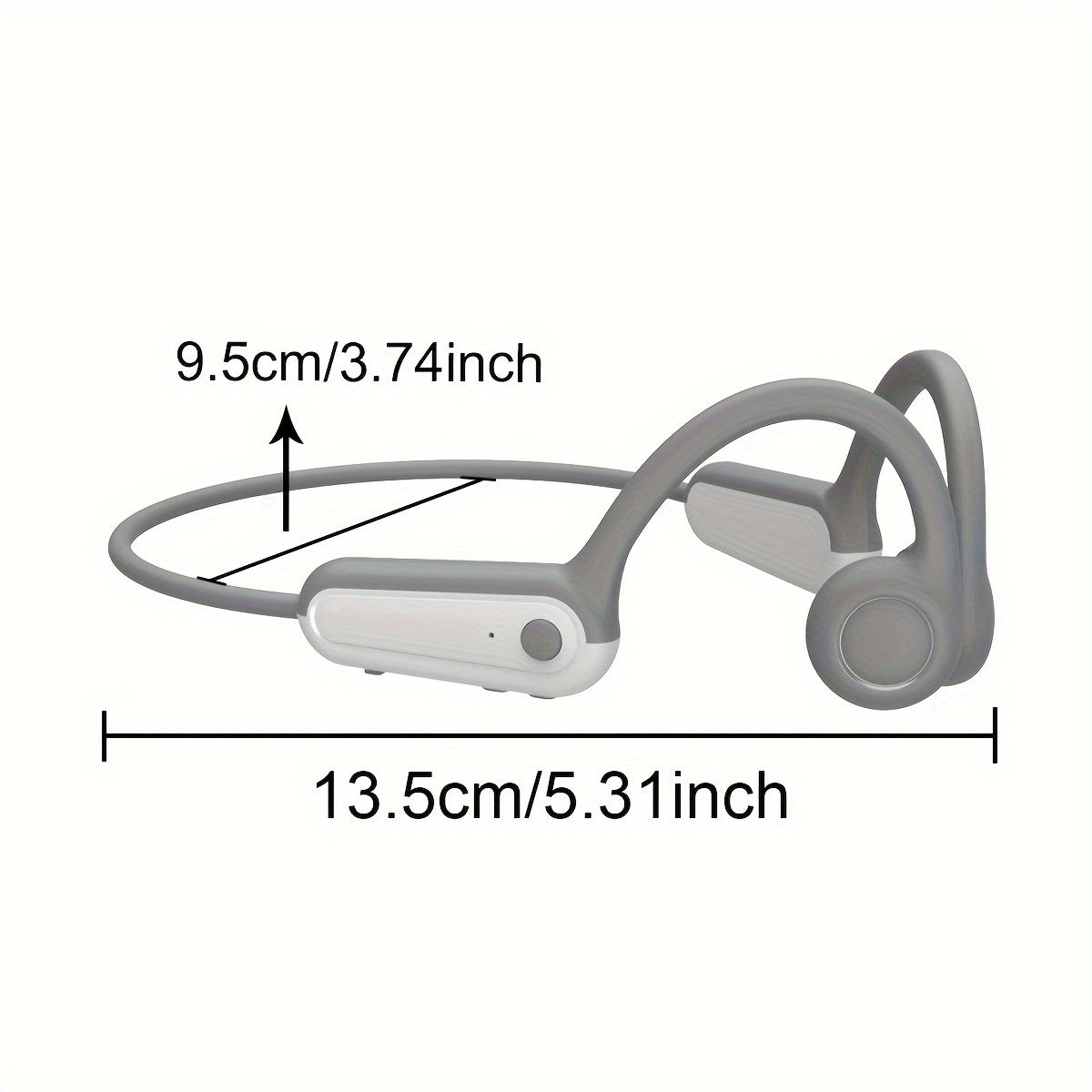 Seamless True Wireless Bone Conduction Headphones - 15H Playtime, Sweatproof Sports Earbuds with Mic, Featherweight for Running, Walking, Hiking, and Gym