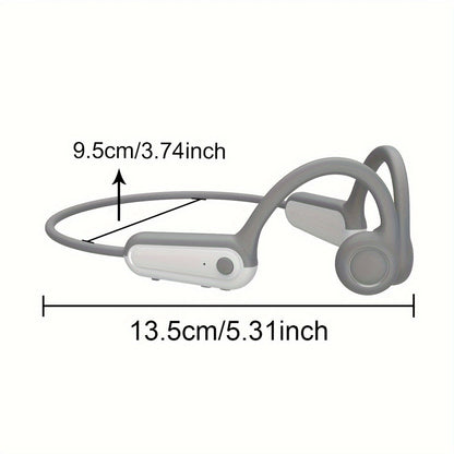 Seamless True Wireless Bone Conduction Headphones - 15H Playtime, Sweatproof Sports Earbuds with Mic, Featherweight for Running, Walking, Hiking, and Gym