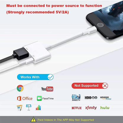 Phone to HDTV Digital AV Adapter - 1080P HDTV Sync Screen Converter for HDTV, Projector, Monitor - Digital Audio AV Converter for Phone