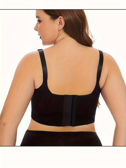 Women's Plus Size Simple Bra - Solid Non-Padded Comfort Fit T-Shirt Bralette