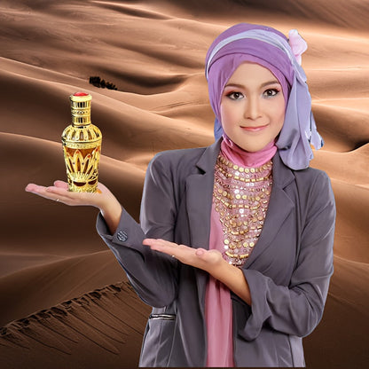 Luxurious Golden-Tone Dubai Perfume for Her - 3.04oz with Musk and Woody Notes, Long-Lasting Fragrance, Ideal Gift