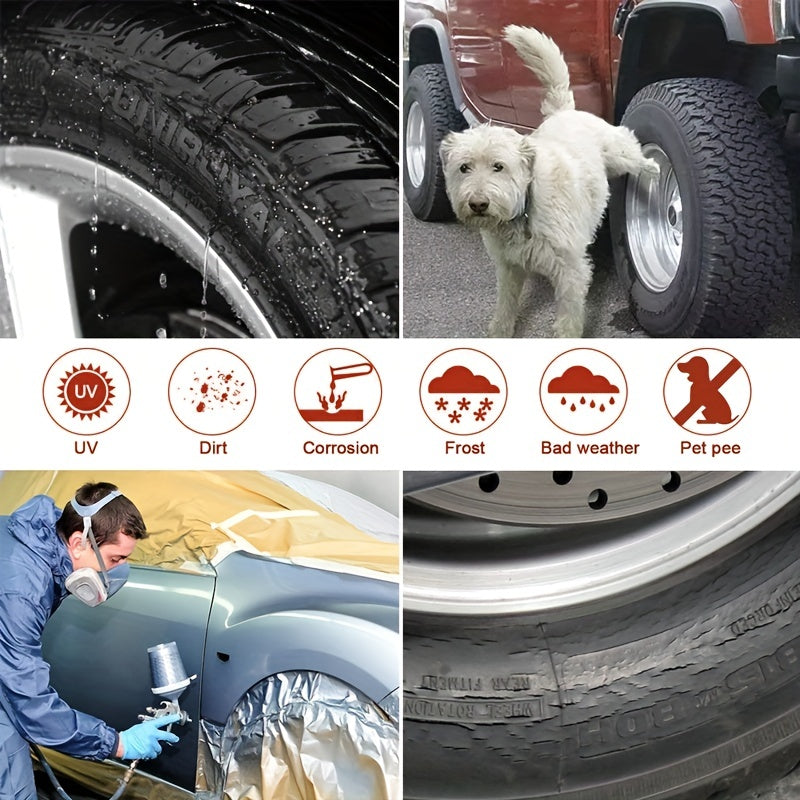 4pcs Black Tire Cover – Waterproof Wheel Protector for Truck, SUV, Trailer, Camper