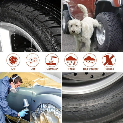 4pcs Black Tire Cover – Waterproof Wheel Protector for Truck, SUV, Trailer, Camper