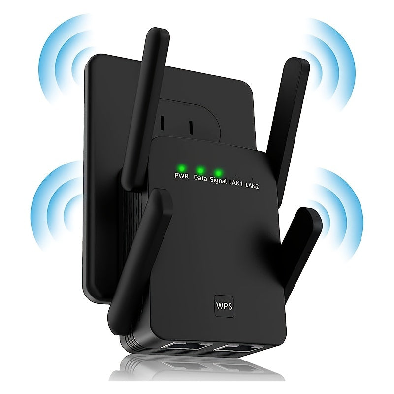 2023 WiFi Extender - 8470 Sq. Ft. Coverage, 2.4GHz, 1-Tap Setup, Ethernet Port, WiFi Booster for Home