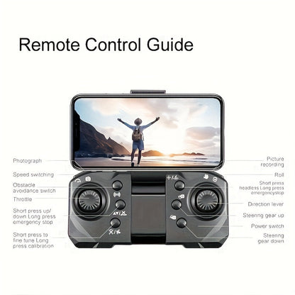 2024 Brushless Motor Drone - Foldable Quadcopter with 1080P HD Camera, Headless Mode, Altitude Hold, Speed Adjustment and LED Light - Carrying Bag