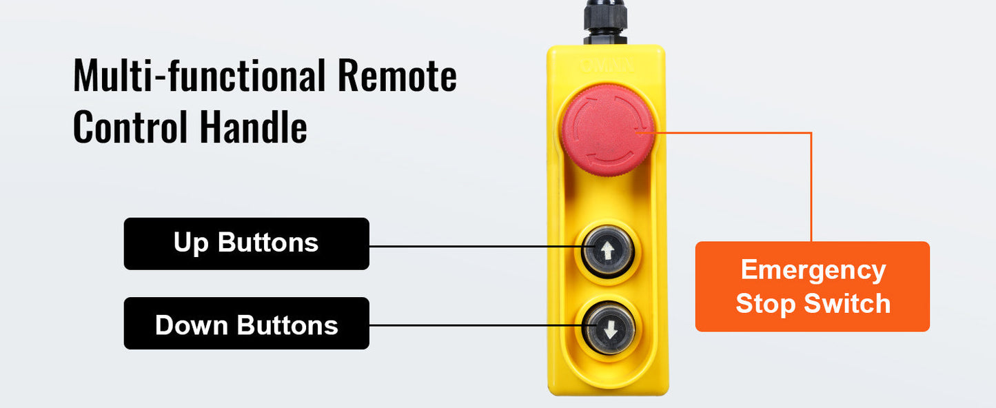 VEVOR 200–800kg Electric Hoist – Cable Winch Lifting Crane with Wired/Wireless Remote for Boat, Car, Garage & Elevator