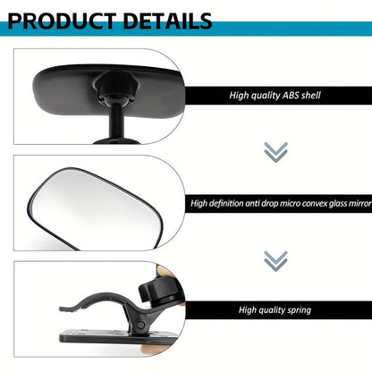 Car Rear View Mirror – Adjustable Wide Angle Convex Interior Mirror for Backseat Cars, SUVs, and Trucks, Essential Car Accessory