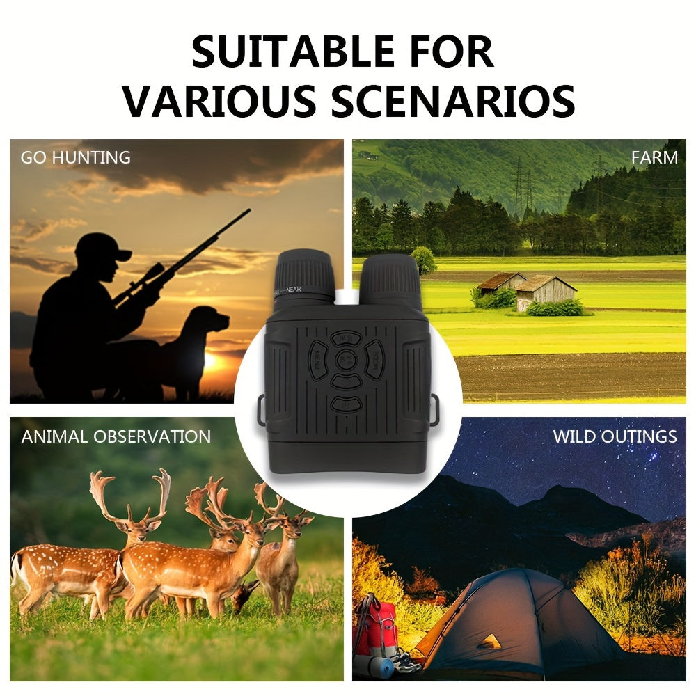 32GB Infrared Night Vision Binoculars Goggles - Capture Photos and Videos in Complete Darkness - Ideal for Camping, Hunting, Security, and Outdoor Adventures