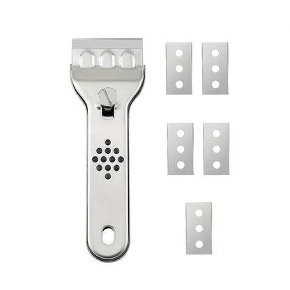 6pcs Cleaning Scraper Set - Multipurpose Blade Scraper for Paint, Oil, Dirt and Kitchen Surfaces, Essential Cleaning Tool