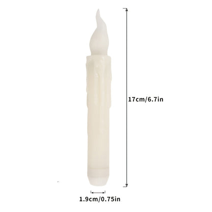 12-Pack Floating Candles – Harry Wand-Inspired Remote-Controlled LED Lights, Plastic Taper Candles for Proposals, Birthdays, Party Ceiling Decor, and Halloween-Themed Ambiance
