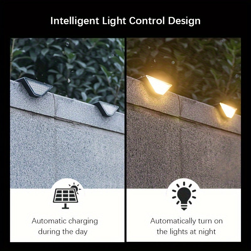 8pcs Solar LED Step Lights – Outdoor Deck and Landscape Lighting for Yard, Patio, Garden, Walkway, Driveway, Porch Decor