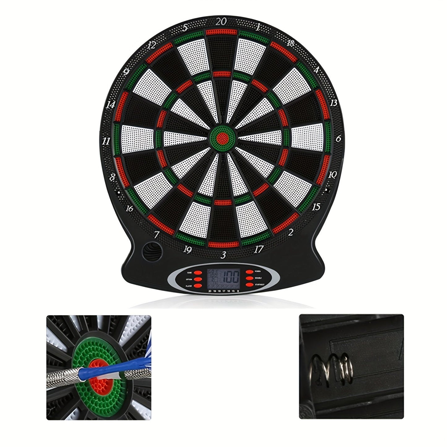 Electronic Dart Board Set - Soft Tip Dartboard with LCD Display, 6 Darts, and Professional Soft Tip Darts