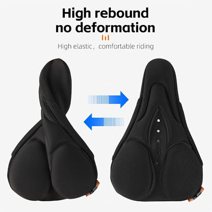 WEST BIKING High Elastic Breathable Bicycle Saddle Cover - Silicone and Sponge with Rainproof Layer - Streamlined Bike Seat Cushion Protector for Cycling Comfort