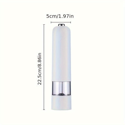 Automatic Electric Salt and Pepper Grinder Set - Stainless Steel with Easy-Turn Precision Grinding - Ideal for Kitchen and BBQ