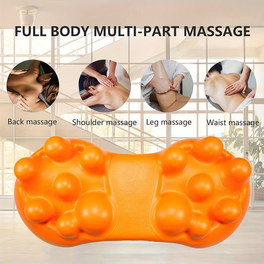 Sciatica Pain Relief Back Massager – Deep Tissue Muscle Tool with 14 Trigger Points for Glute, SI Joint, Pelvis, Sacrum, Lumbar Support