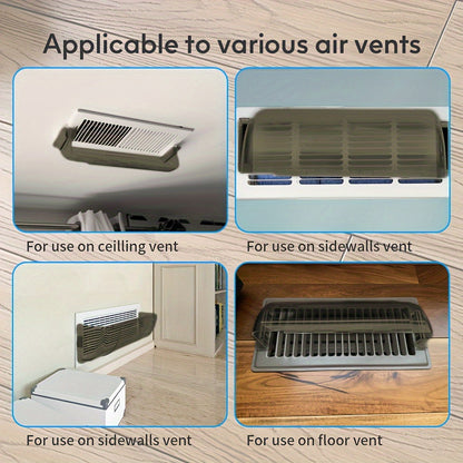 Adjustable Magnetic Air Vent Deflector - Fits 8" to 14" Vents, Improves AC Efficiency, Premium Floor Register Covers
