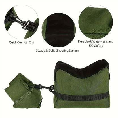 Waterproof Oxford Rifle Rest Bag – Durable, Adjustable Shooting Rest with Sandbag Support, Utility Pocket, and Buckle Closure – Perfect for Hunting and Outdoor Shooting