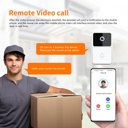 X3pro Wireless Video Doorbell with Camera – Wide Angle Smart Visual, Rechargeable Security Doorbell with Two-Way Audio, HD Night Vision, Indoor/Outdoor Use, Ideal for Baby, Pet, and Nanny Monitoring