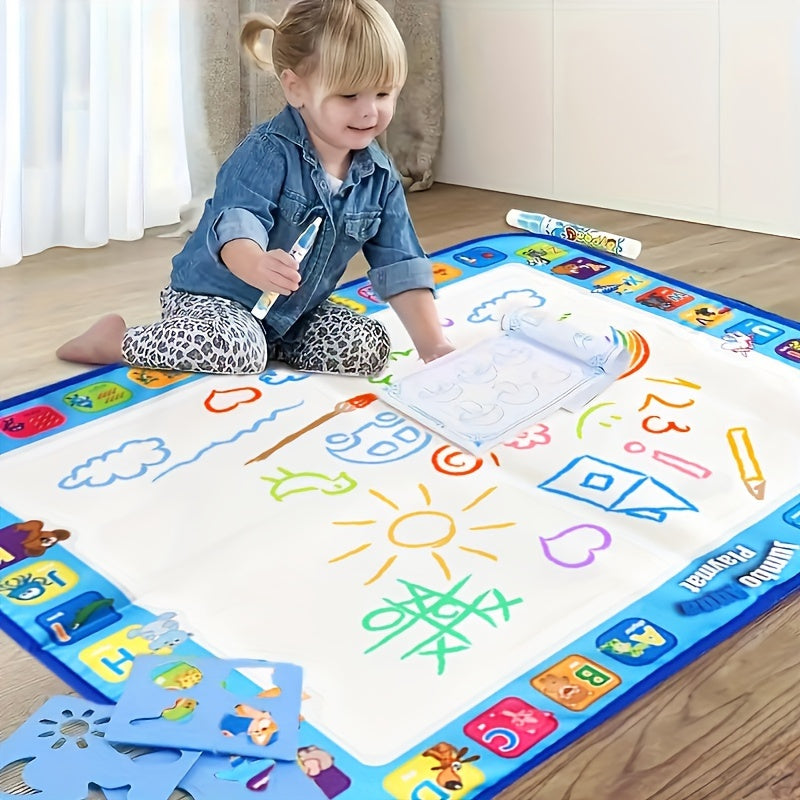 Big Magic Watercolor Canvas Toys - Educational Painting Mats, No-Mess Graffiti, Fun Printing Roller, Perfect Christmas Gift