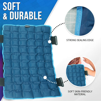 Reusable Full Back Ice Pack for Shoulder and Back Injuries - Cold Compress Therapy for Swelling, Bruises, and Sprains - Hand Wash Only - Rainbow Brand