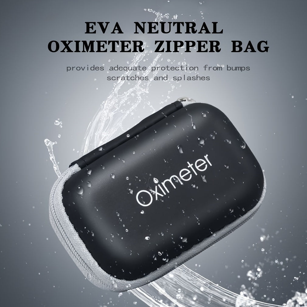 Durable Fingertip Pulse Oximeter Case with Zipper - Portable Protective Carrying Bag for Blood Oxygen Monitor - Ideal for Travel and Daily Use