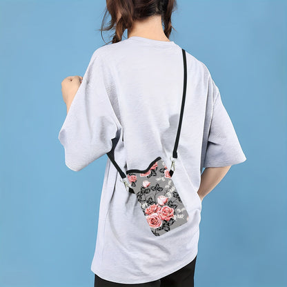Shockproof Phone Pouch with Adjustable Lanyard - Versatile Print Design, Compatible with Multiple Models