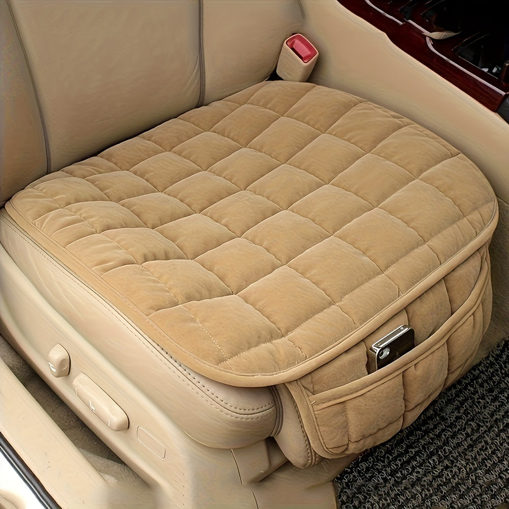 Universal Oval Car Seat Cushion - Breathable Polyester Fiber with Sponge Filling, Anti-Slip, Lightweight & Portable, Hand Washable for All-Season Comfort