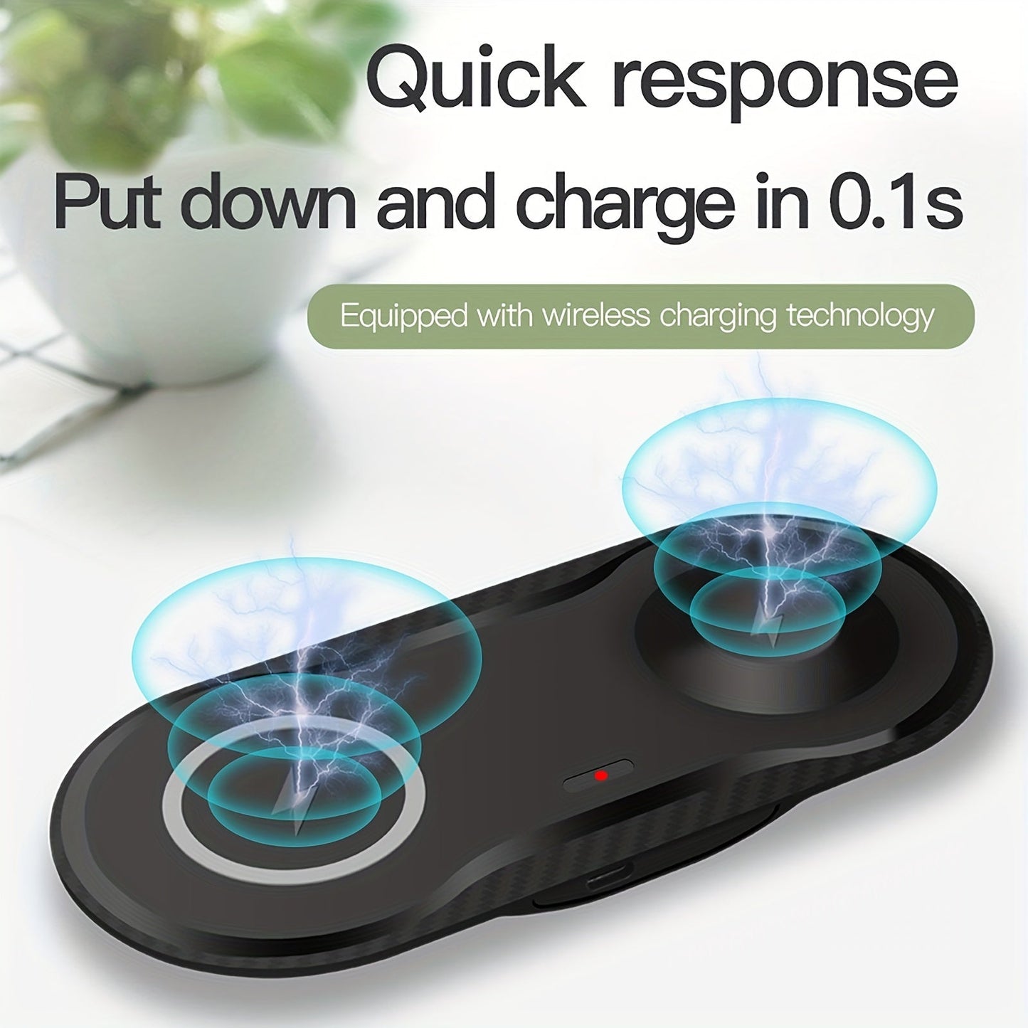 Dual Wireless Charging Pad – 2-in-1 Fast Charger for Samsung S23 Ultra, S22, S21, Note 20, Z Flip, Galaxy Watch 5/4, Galaxy Buds