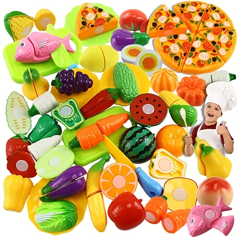24 Piece Fun Cutting Food Toy Set – Early Skill Development for Kids, Perfect for Halloween & Christmas Gifts