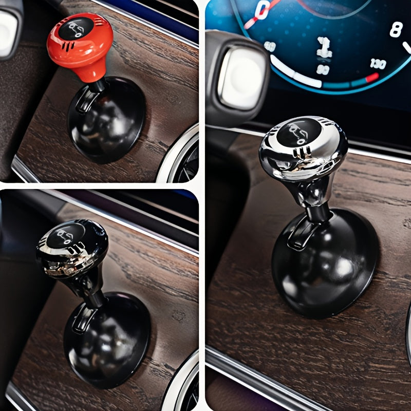Metal Car One-Touch Start Button Cover – Push-to-Start Rocker Lever for Engine Start/Stop, Decorative Ball-Bar Starter Accessory
